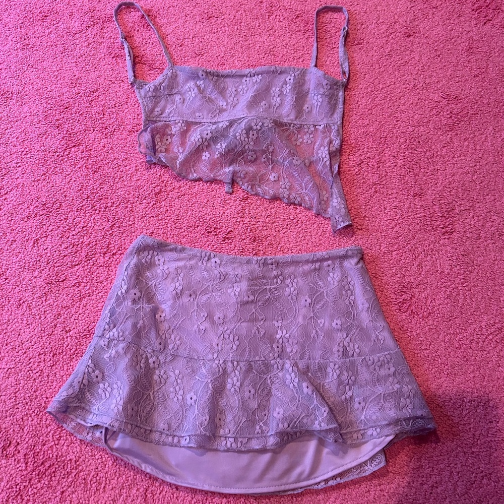 Edikted Purple Set Skirt and Tank Top
